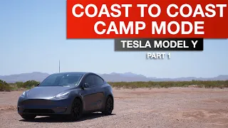 Tesla Model Y Coast to Coast Road Trip/Camp Mode 5,700 Miles!! - Part 1