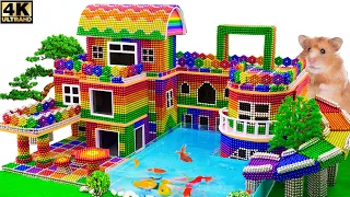 Satisfying Video | Make Rainbow Water Slide To Swimming Pool In Arched House For Goldfish