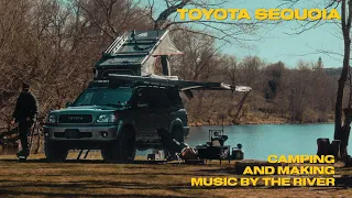 Solo camping, relaxing ASMR, living out of my Toyota Sequoia.