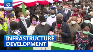 Live: Gov Wike, Fashola Commission Road Projects