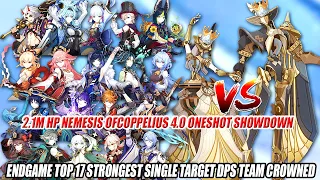 EndGame Top 17 Strongest Single Target DPS Team - 2.1M HP Nemesis Coppelius 4.0 Oneshot Showdown