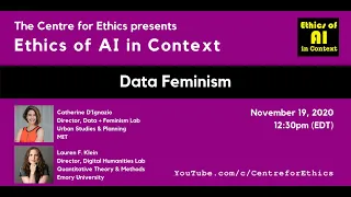 Catherine D'Ignazio and Lauren F. Klein, Data Feminism (Ethics of AI in Context)