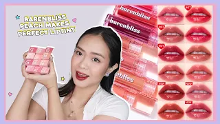 BARENBLISS peach makes perfect lip tint swatches (ALL SHADES) | phonycore 2023 (Philippines)