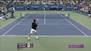 Novak Djokovic vs Mikhail Youzhny - Cuartos de Final US OPEN 2013 MEJORES MOMENTOS HD