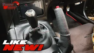 FD RX-7 interior - Shifter rebuild kit and shifter / E brake boots and E brake cover Install