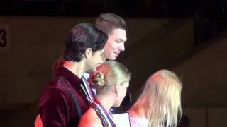 COR 2013 Ice Dance medal ceremony BOBROVA- SOLOVIEV, WEAVER- POJE, CHOCK-BATES 00628