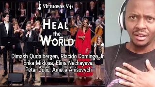 DIMASH REACTION | 'Heal the World' by Dimash Qudaibergen, P.Domingo Jr., E.Miklósa, E.Nechayeva,