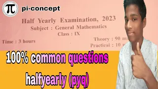 i bet with you this questions will comes in your examination (9th math)