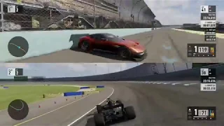 Forza Motorsport 7 oval track 40 Laps teaching GF to drive and epic VULCAN spin out finale