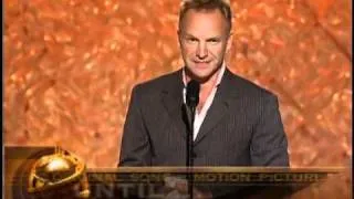 Sting Wins Best Original Song Motion Picture - Golden Globes 2002