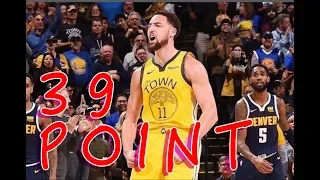 Klay Thompson 39 Pts, 9 Threes! Denver Nuggets vs Golden State Warriors March 8, 2019