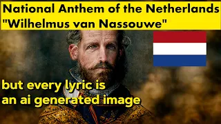 National Anthem of the Netherlands "Wilhelmus van Nassouwe" but every lyric is an AI generated image