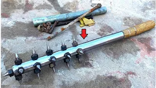 Making SPIKED Battle MACE out of Nut & Bolts  || Turning Trash Into MACE