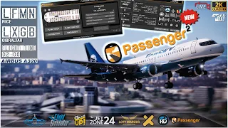 🔴 Passenger2 - Menadżer linii lotniczej 🔴 Nice (LFMN) - (LXGB) Gibraltar | VATSIM + NEWSKY | MSFS