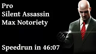 Hitman Blood Money - Max Notoriety - PRO/SA speedrun in 46:07