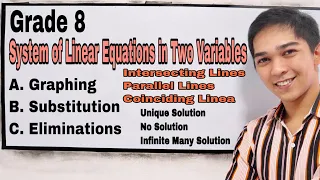 System of Linear Equations in Two Variables - ( Substitution, Elimination and Graphing )