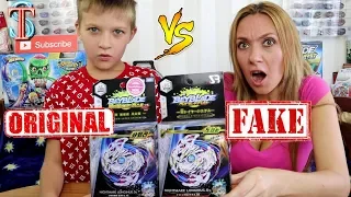 Beyblade Nightmare Luinor FAKE VS ORIGINAL - review, differences, BATTLE.