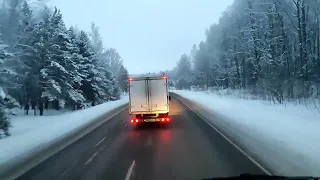 Едем дальше. Рабочие будни дальнобойщика))) . Ночной Култук.