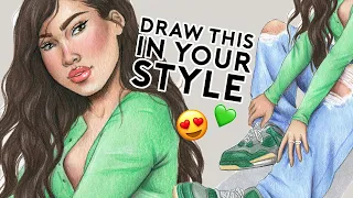 Making DRAW THIS IN YOUR STYLE Challenge! Recreate My Drawing 😍