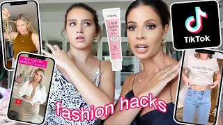 TRYING the most VIRAL tiktok DIY fashion HACKS!