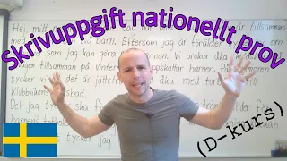 Skrivuppgift, nationellt prov (vad ska man tänka på?) SFI