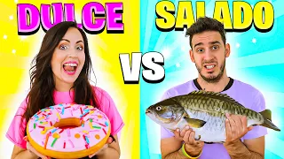 Comiendo DULCE vs SALADO por 24 Horas con Mi Mejor Amigo 😋🤮 Sandra Cires Art