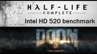 Half-Life 2: Lost Coast (2010) & DOOM 3 BFG Edition (2012), test Intel HD 520 / Intel HD 615