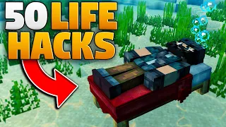 50 LIFE HACKS IN MINECRAFT!