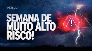 🔴 ALERTA! SEMANA DE ALTO RISCO NO SUL E NO SUDESTE