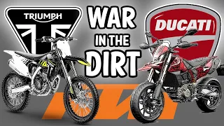 Triumph and Ducati War In The Dirt With KTM