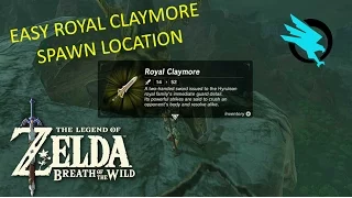 EASY Royal Claymore Spawn location Zelda Breath of the wild