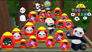 Tag with Ryan Combo Panda vs PJ Masks Catboy Mystery Surprise Egg Search Video All Characters Unlock