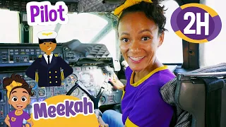Meekah Becomes a Pilot! | 2 Hours of Blippi and Meekah Stories for Kids