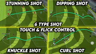 6 Type of Skill Shots Tutorial (Touch & Flick Control) eFootball 2023 Mobile Advance Control