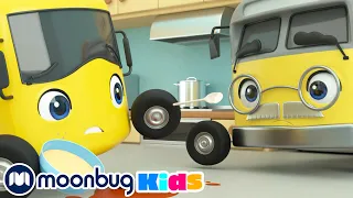 Cooking Disaster!!! | Go Buster | Cars, Trucks & Vehicles Cartoon | Moonbug Kids