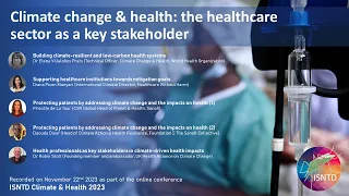 Climate change & health: the healthcare sector as a key stakeholder