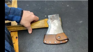 How to Make a Simple Leather Axe Sheath