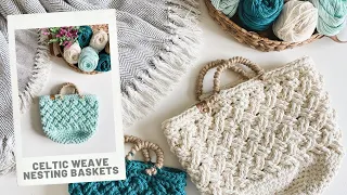 Celtic Weave Nesting Baskets Crochet Pattern