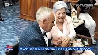 55 anni dopo si ritrovano grazie ai social: si sposano - La Vita in diretta - 21/06/2023