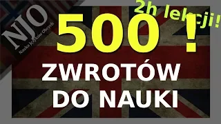 Zwroty po angielsku - Język angielski darmowy kurs - 500 zwrotów !