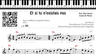 🎼 Et si tu n'existais pas - 6648 - Tutorial Partitura Fácil