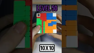 Rubik's Cubes From Level 1 to 100 #shorts