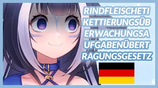 Lily speaks german and say rindfleischetikettierungsüberwachungsaufgabenübertragungsgesetz