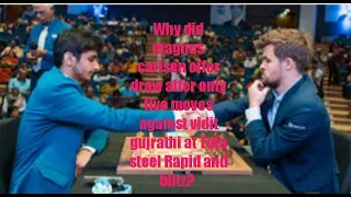 magnus carlsen shortest game why magnus offer a draw in just five moves against vidit  gujarathi