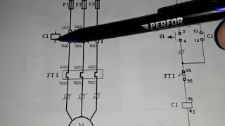 Comandos elétricos/ Partida direta/Diagrama de força e comando