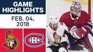 NHL Game Highlights | Senators vs. Canadiens - Feb 4th, 2018