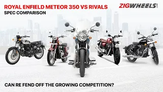 RE Meteor 350 Vs Honda CB350 Vs RE Classic 350 Vs Jawa Vs Imperiale 400 | Spec Comparo | ZigWheels