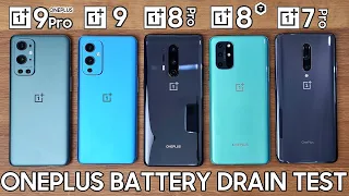 EXTREME ONEPLUS BATTERY DRAIN - OnePlus 9 Pro vs OnePlus 9 / OnePlus 8 Pro / OnePlus 8T / 7 Pro