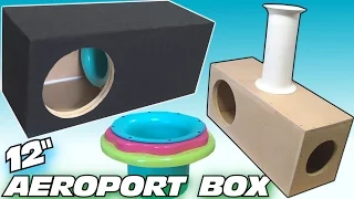 How To BUILD a Subwoofer BOX w/ 12" Ported Sub Enclsoure DESIGN & Custom Adjustable Aero Port