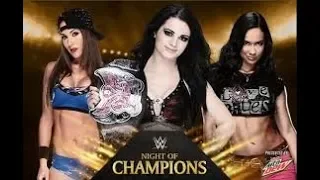 paige vs nikki bella vs aj lee night of champions 2014 español latino